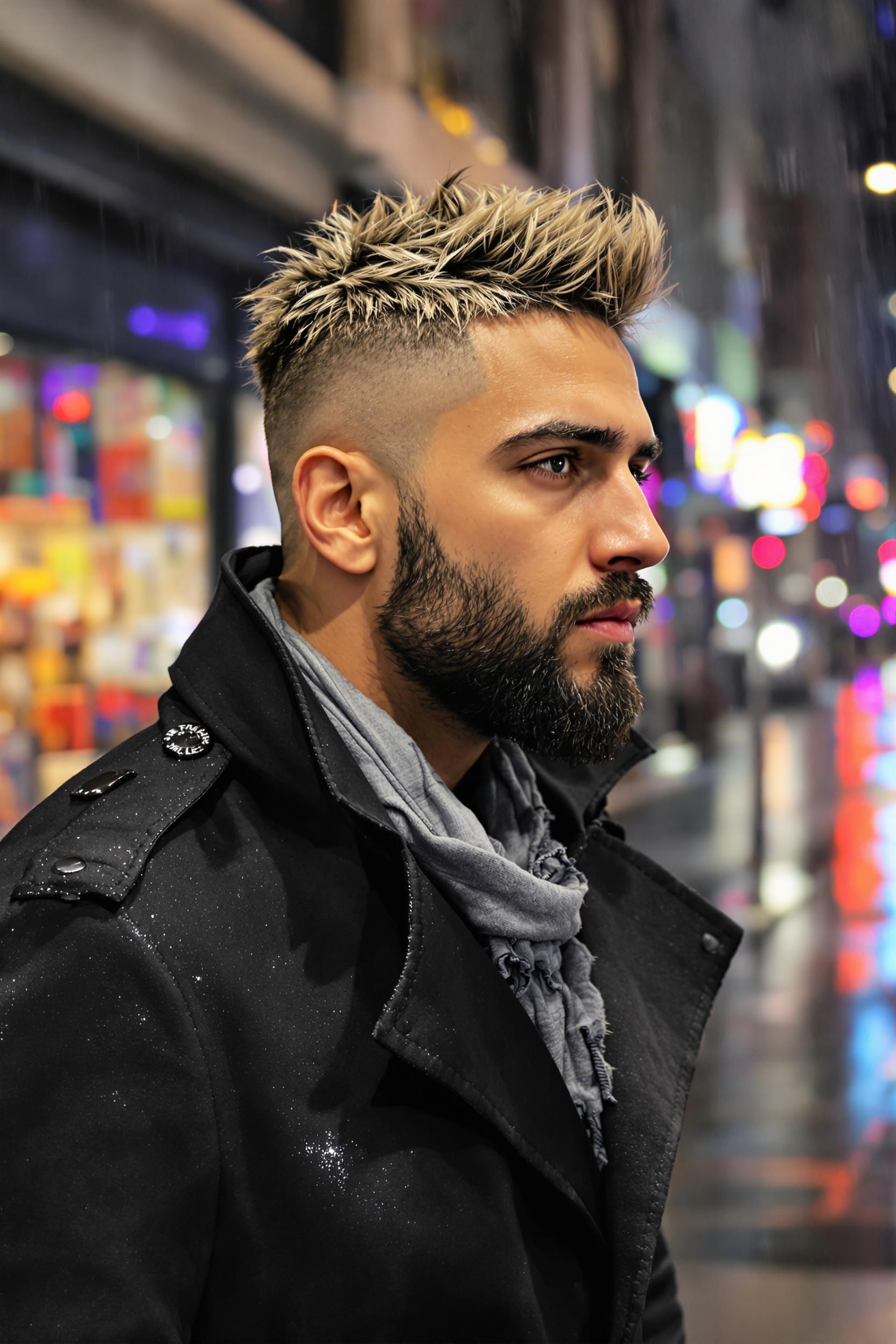 Textured Blonde Spiky Style