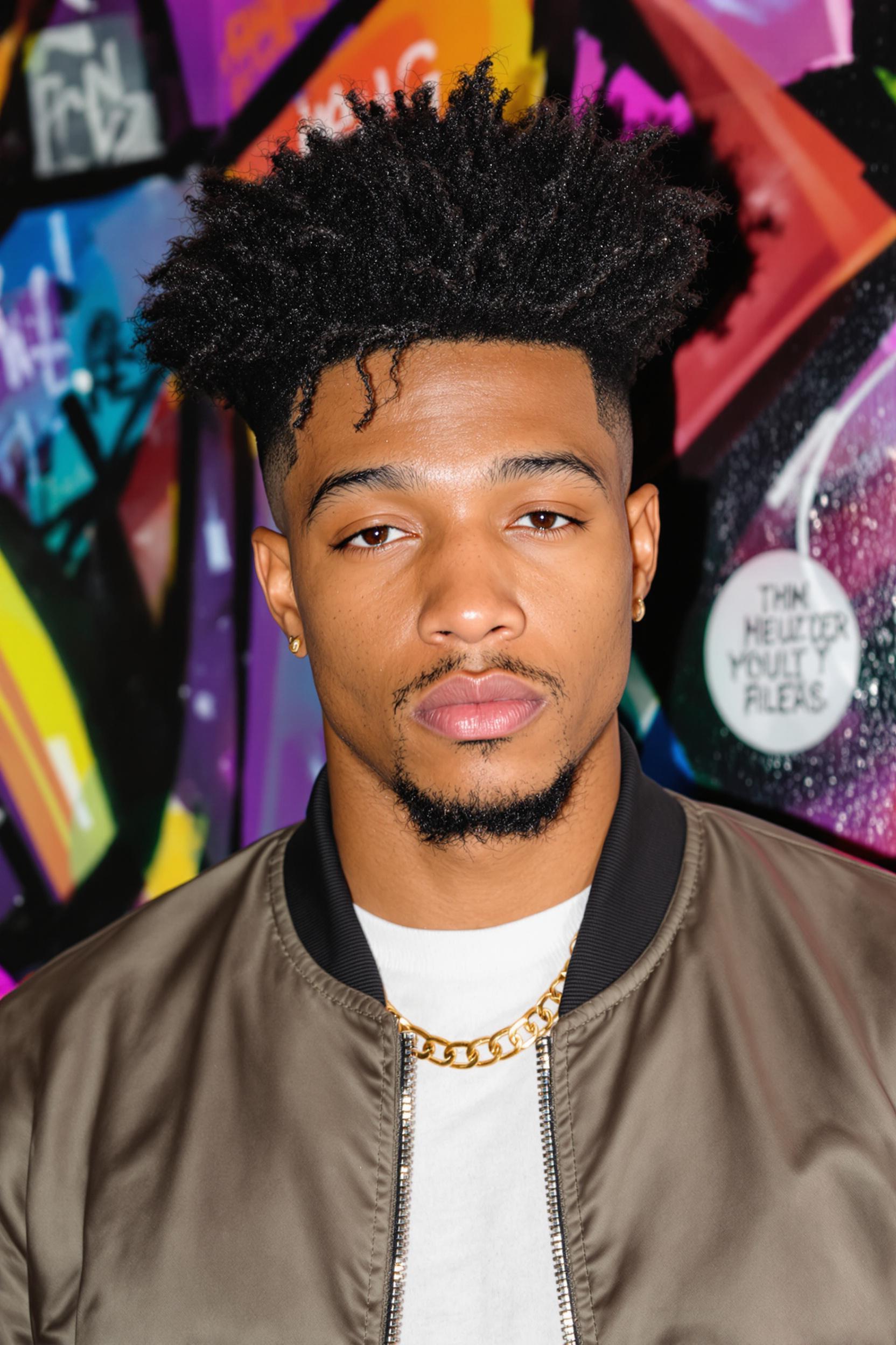 Textured Curls High Fade