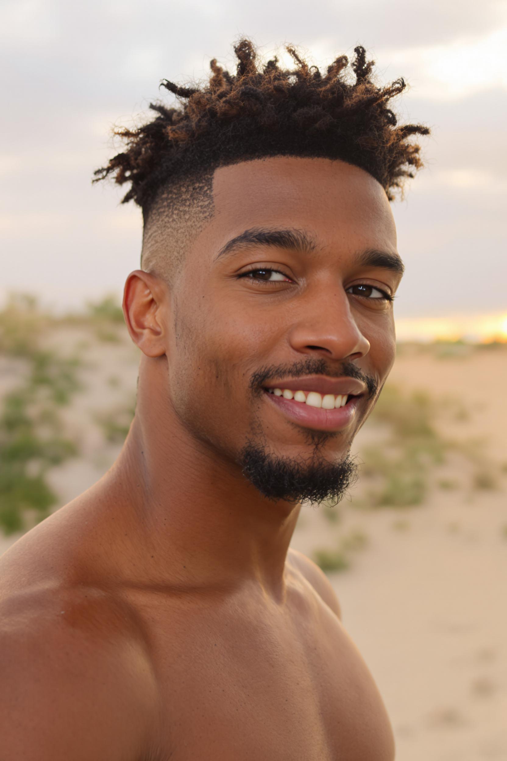 Textured Curls High Fade