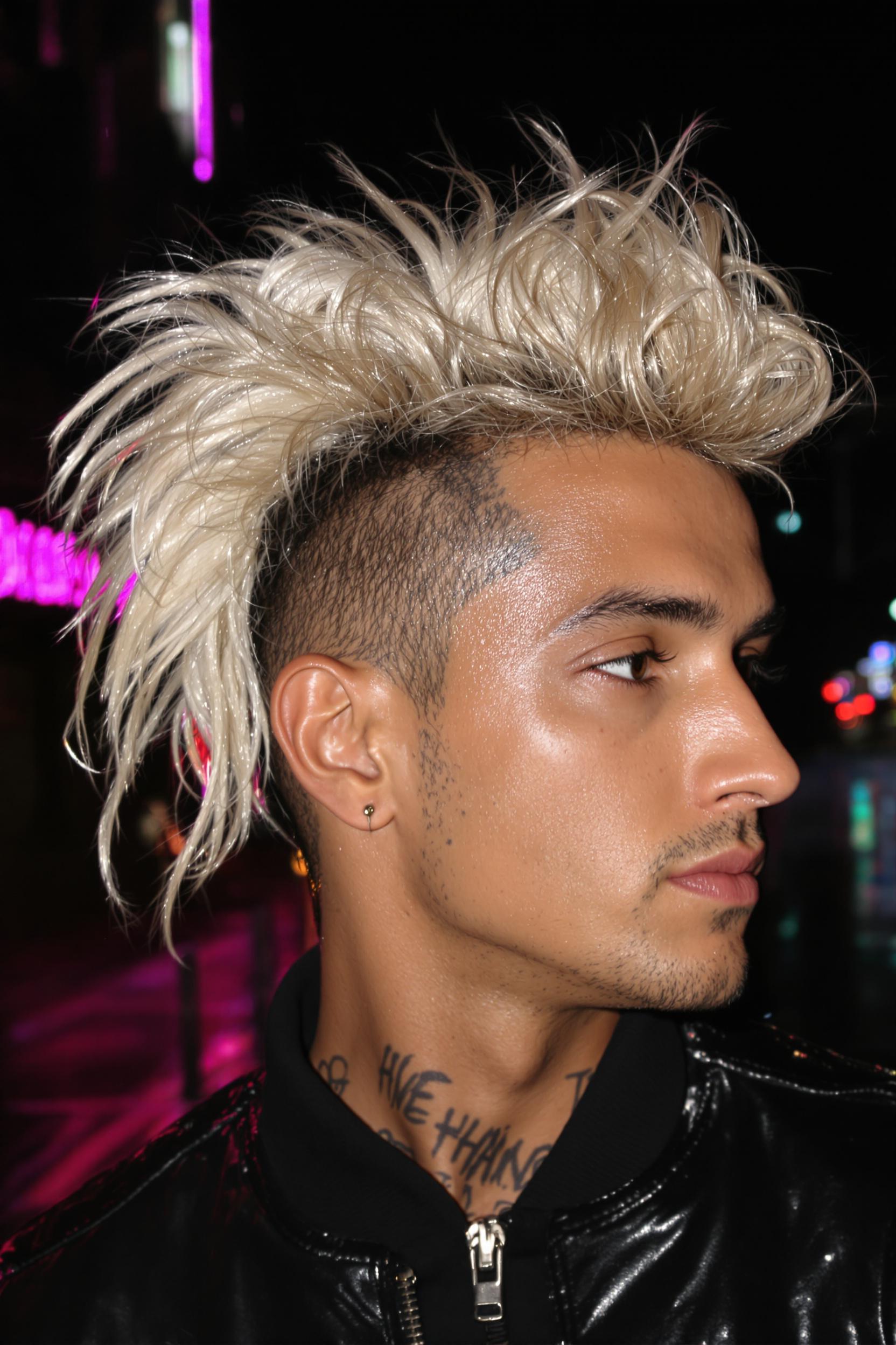 Platinum Mohawk Bold Look