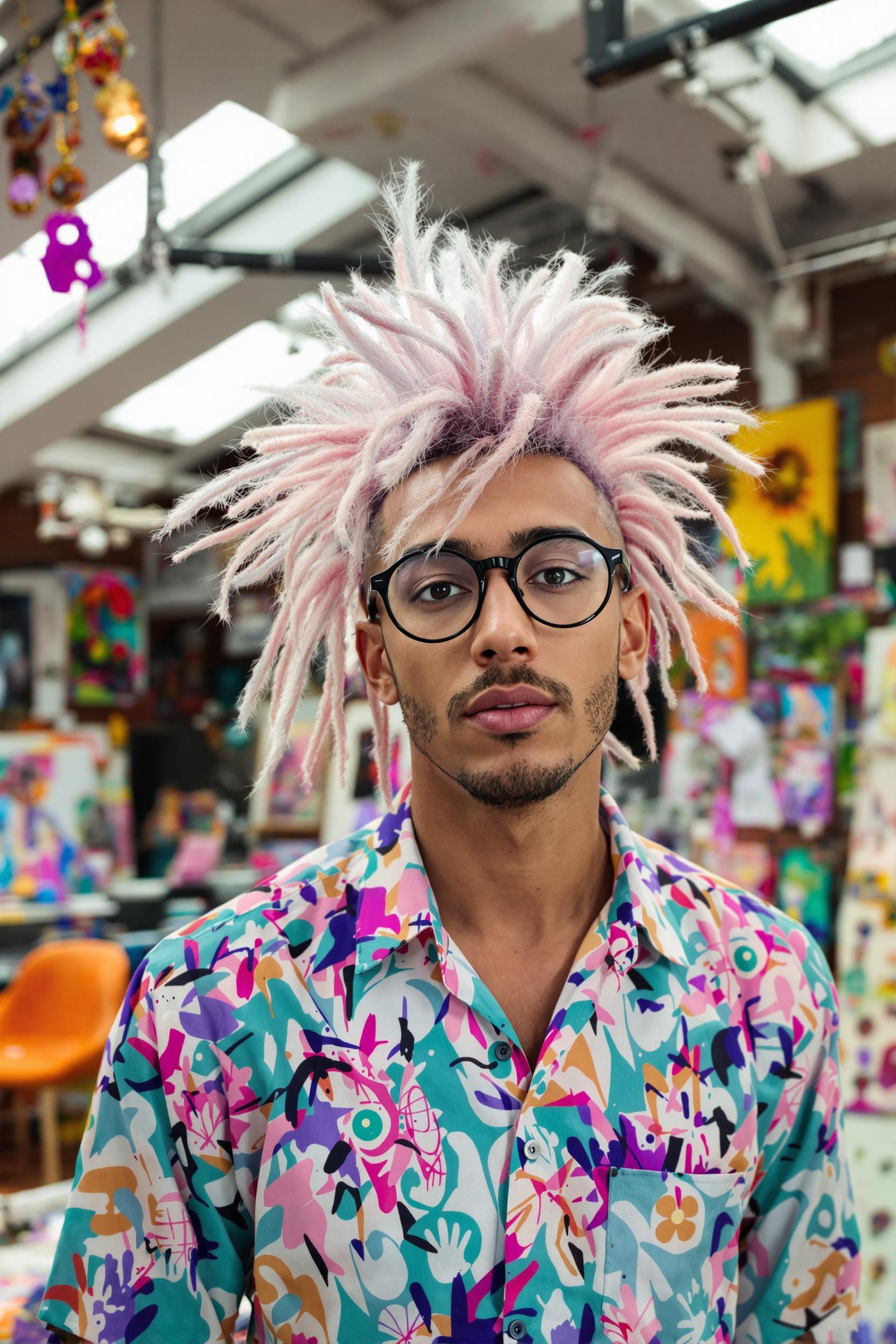 Bold Pink Spiky Dreads