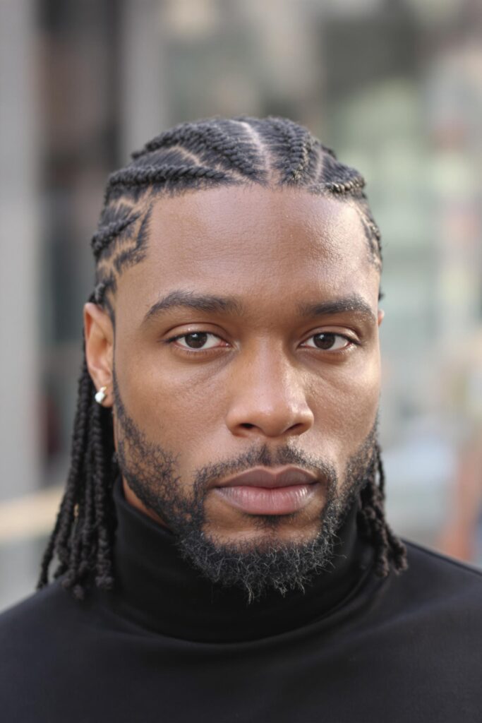 cornrows into stylish braids