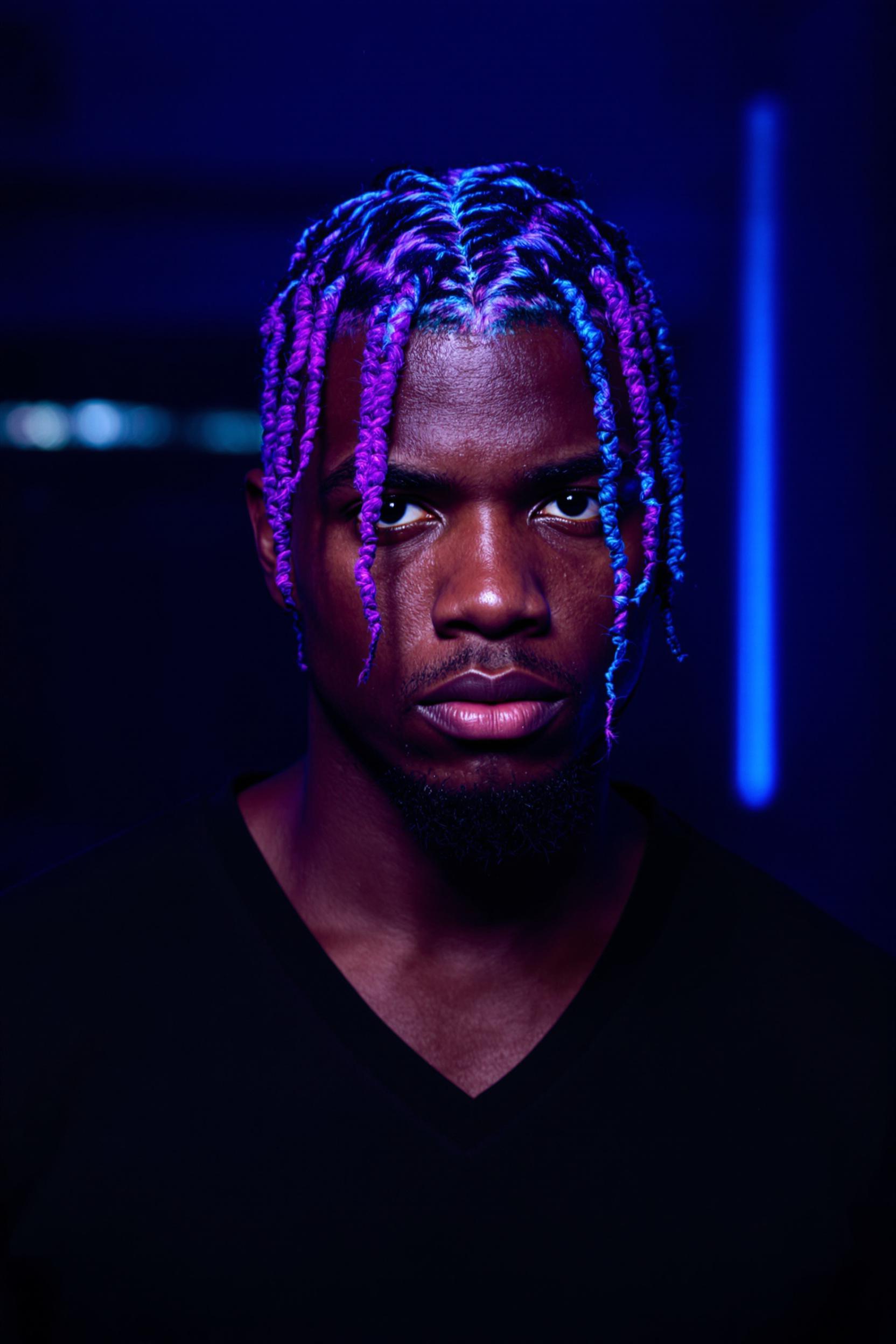 Electric Purple Blue Braids