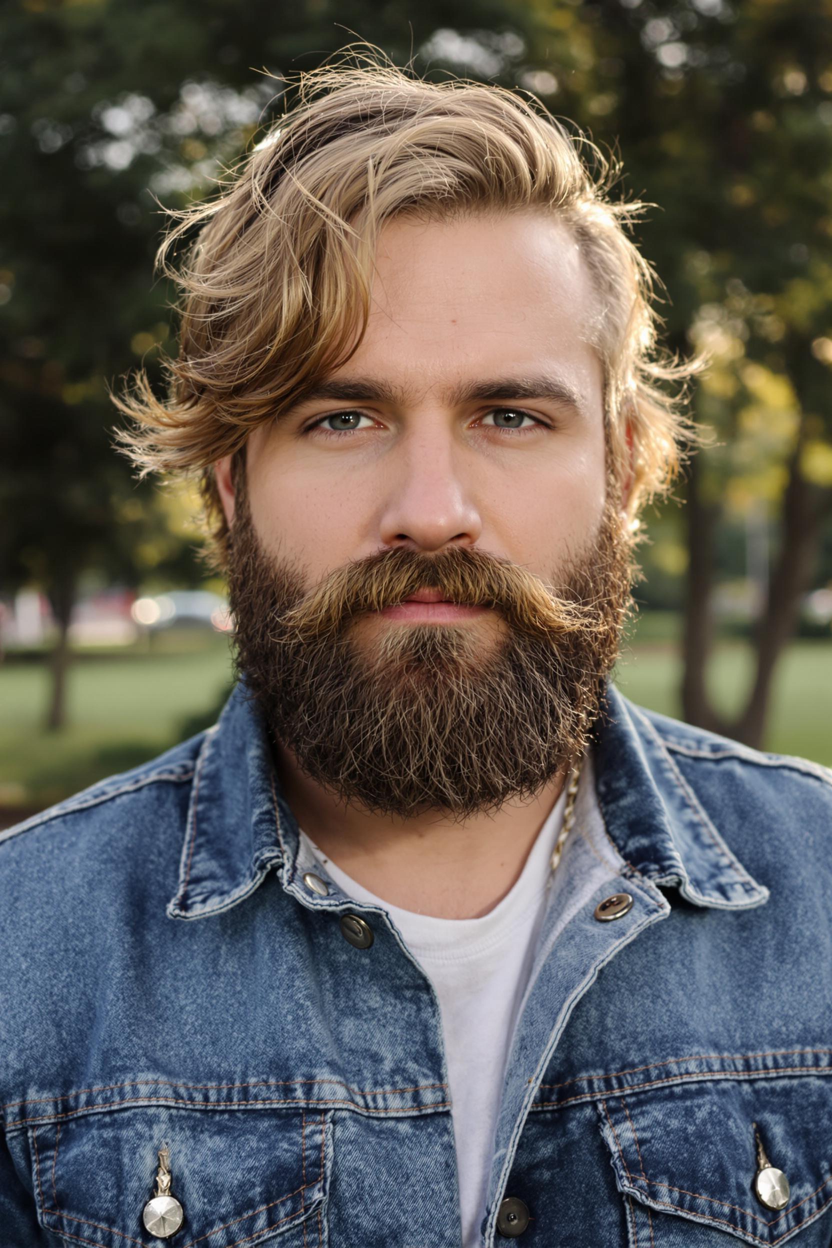 Wavy Style Rugged Beard