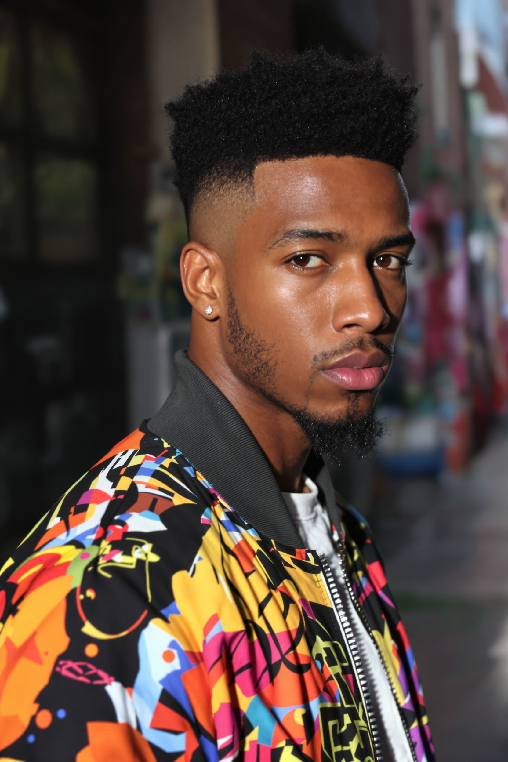 Sharp Fade Bold Afro