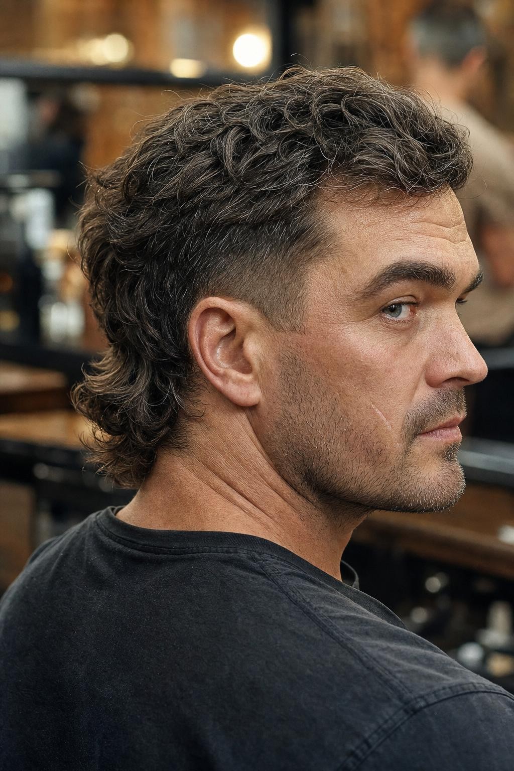 Curly Hockey Mullet Rink Ready