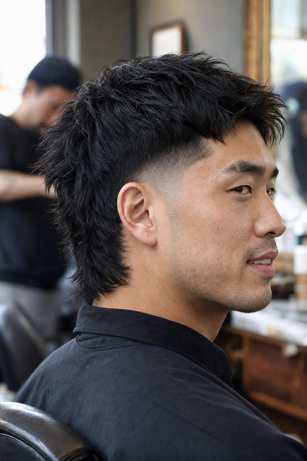 Textured Hockey Mullet Hairstyle